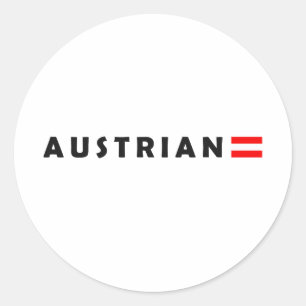 Pegatina Redonda Soy austriaco