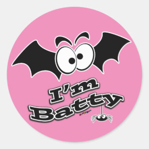 Pegatina Redonda Soy Batty Crazy Eyes