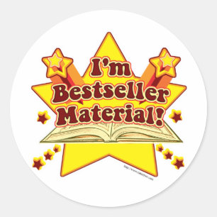 Pegatina Redonda ¡Soy Bestseller Material!