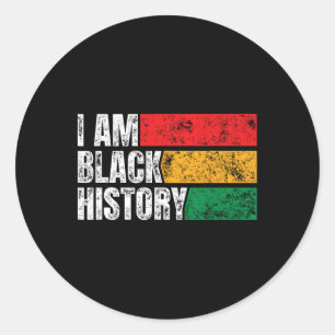 Pegatina Redonda Soy Black History Month Funny Vintage Junet1