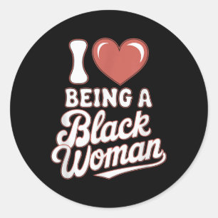 Pegatina Redonda Soy Blackity Black History Mona Me Encanta Ser Una
