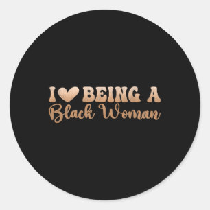 Pegatina Redonda Soy Blackity Black History Mona Me Encanta Ser Una