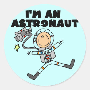 Pegatina Redonda Soy camisetas y regalos de astronauta