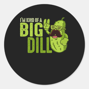 Pegatina Redonda Soy Como Un Gran Dill Funny Pickle