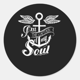Pegatina Redonda Soy el capitán de mi alma