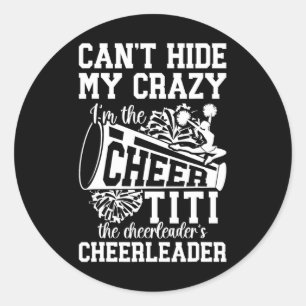 Pegatina Redonda Soy El Cheer Titi De Una Porrista Titi Cheerlead