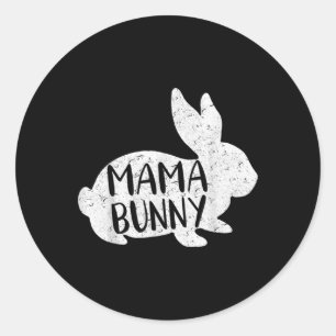 Pegatina Redonda Soy el conejo Mimi Pascua Divertida Pascua Día de