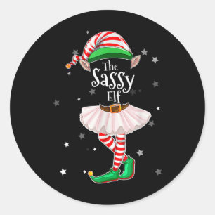 Pegatina Redonda Soy El Sy Elf Navidad Emparentada Para Chicas Adol