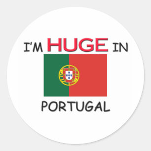 Pegatina Redonda Soy ENORME en PORTUGAL