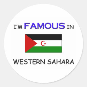Pegatina Redonda Soy famoso en WESTERN SAHARA