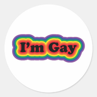 Pegatina Redonda Soy gay