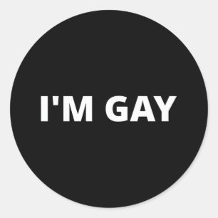 Pegatina Redonda Soy gay