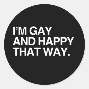 PEGATINA REDONDA SOY GAY Y FELIZ ASÍ