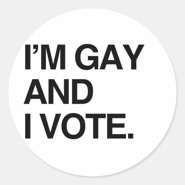 Pegatina Redonda SOY GAY Y VOTO.png (Anverso)