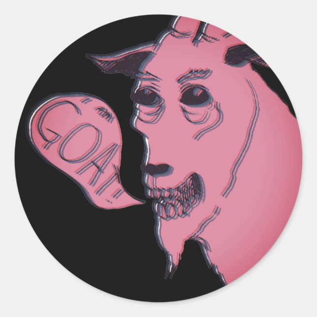 Pegatina Redonda Soy Goat (Anverso)