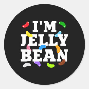 Pegatina Redonda Soy Jelly Bean Halloween Candy Costume