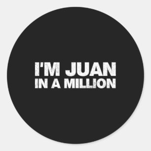 Pegatina Redonda Soy Juan en el Cinco de Mayo