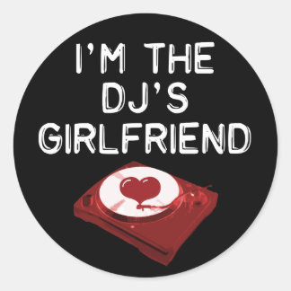 Pegatina Redonda Soy la novia del DJ