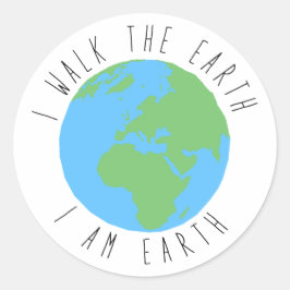 Pegatina Redonda Soy la Tierra