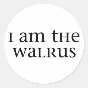 Pegatina Redonda Soy la Walrus