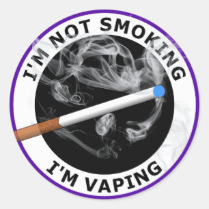 Pegatina Redonda Soy NO FUMANDO yo soy VAPING