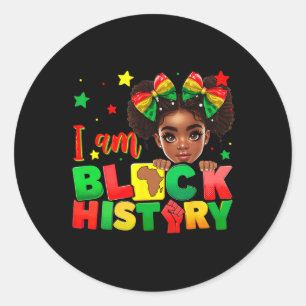 Pegatina Redonda Soy Orgullo Negro Historia Negra Bhm Orgullo Negro