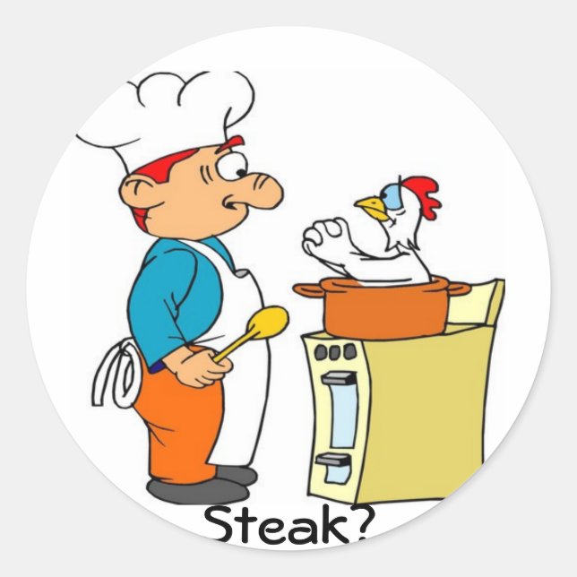 Pegatina Redonda Soy pollo (Anverso)