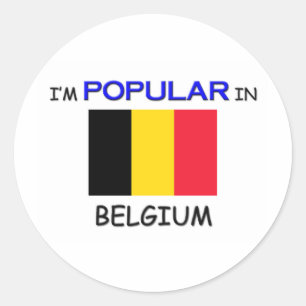 Pegatina Redonda Soy popular en BÉLGICA