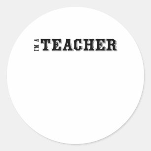 Pegatina Redonda Soy profesor (Escuela y Estudiantes)