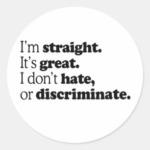 Pegatina Redonda Soy RECTO ÉL soy GRANDE