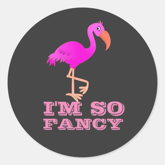 PEGATINA REDONDA SOY TAN FANCY FLAMINGO (Anverso)