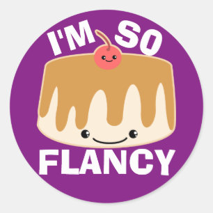 Pegatina Redonda Soy tan Flancy