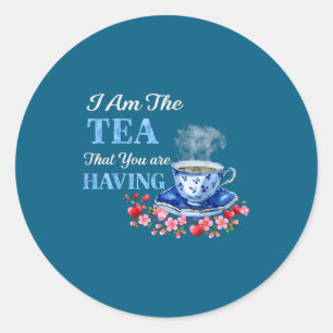 Pegatina Redonda Soy té que tú teniendo cita del día de San Valentí