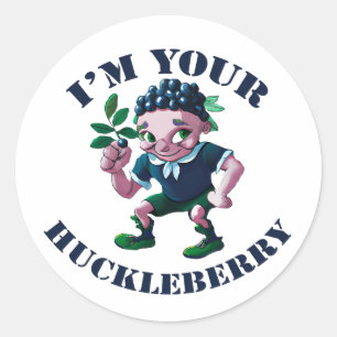 Pegatina Redonda Soy tu Huckleberry