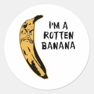 Pegatina Redonda Soy un banano repugnante