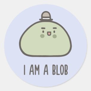 Pegatina Redonda Soy Un Blob