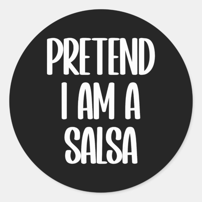 Pegatina Redonda Soy un disfraz de Salsa Halloween (Anverso)