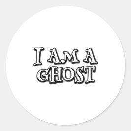 Pegatina Redonda Soy un fantasma