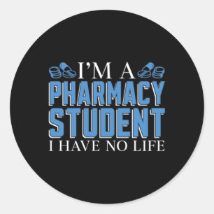 Pegatina Redonda Soy un farmacéutico técnico de farmacia