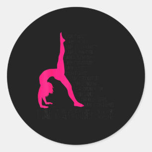 Pegatina Redonda Soy un gimnasta