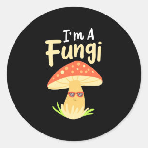 Pegatina Redonda Soy Un Hongo Mushrooms