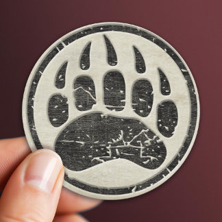 Pegatina Redonda Soy un MAMA GRIZZLY