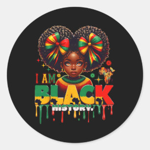 Pegatina Redonda Soy Un Mes De Historia Negra Africano Estadouniden