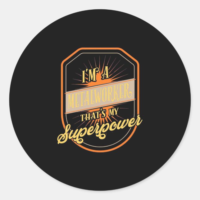 Pegatina Redonda Soy Un Metalero (Anverso)