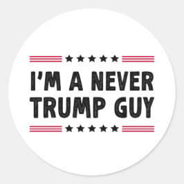 Pegatina Redonda Soy un regalo electoral de tipo nunca Trump contra