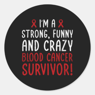 Pegatina Redonda ¡Soy un sobreviviente de cáncer de sangre! Awarene