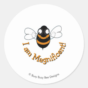Pegatina Redonda Soy un Sticker Magnífico