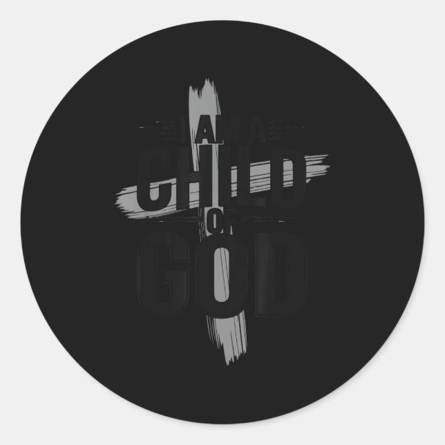 Pegatina Redonda Soy Una Niña De Dios, Una Mujer Cristiana Chica (Anverso)