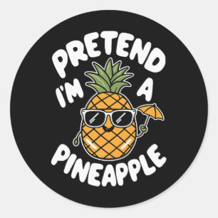 Pegatina Redonda Soy una piña
