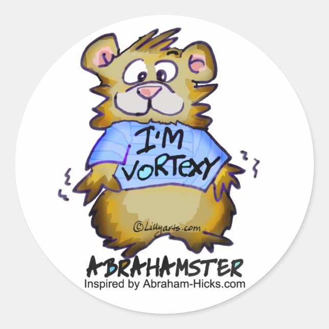 Pegatina Redonda Soy Vortexy (Anverso)